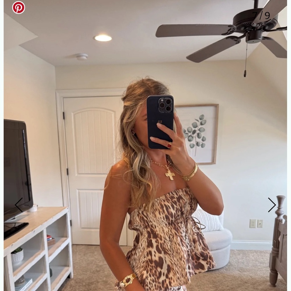 Brown Leopard Top